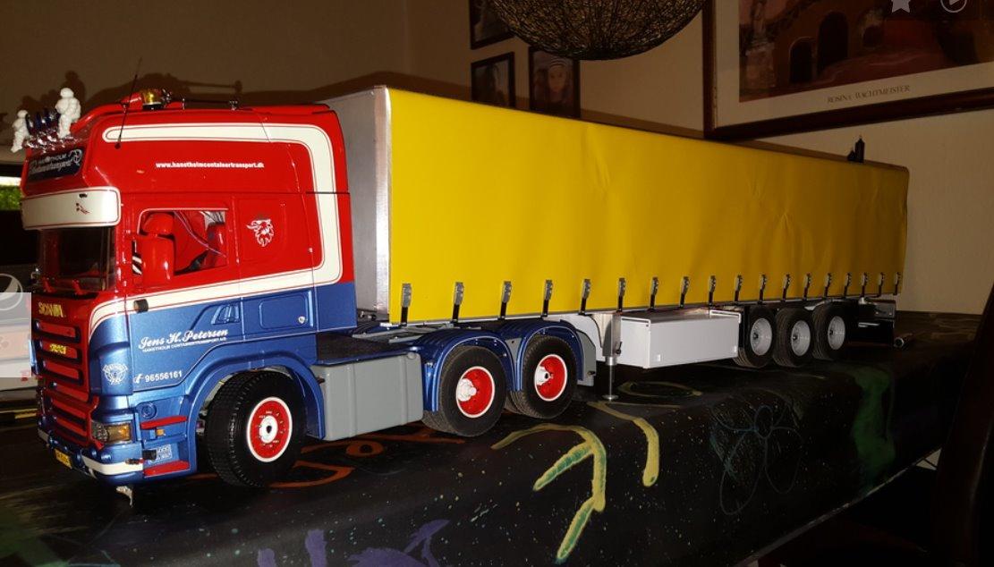 Lastbiler Tamiya Scania (Hanstholm Container transport)  billede 4