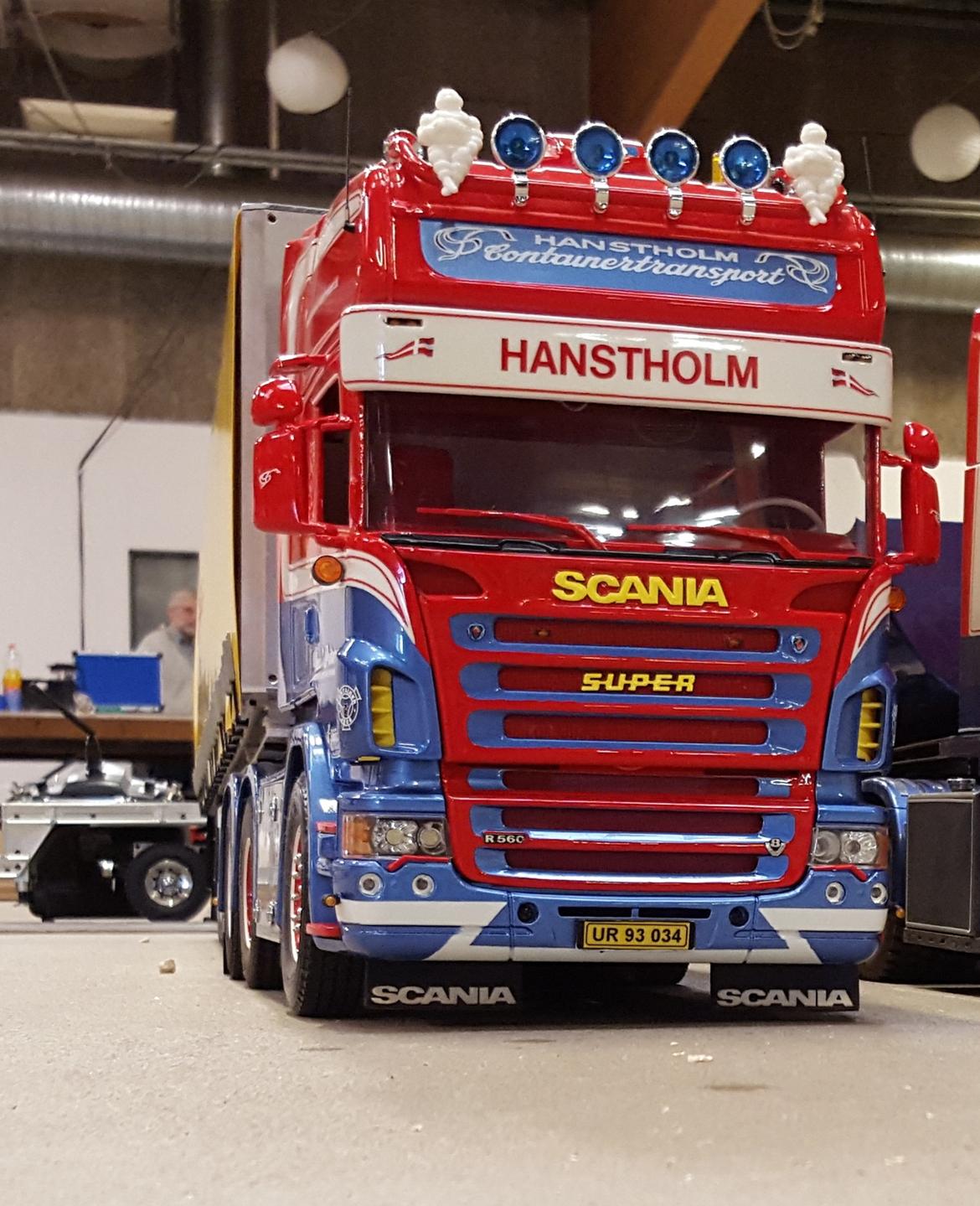 Lastbiler Tamiya Scania (Hanstholm Container transport)  billede 1
