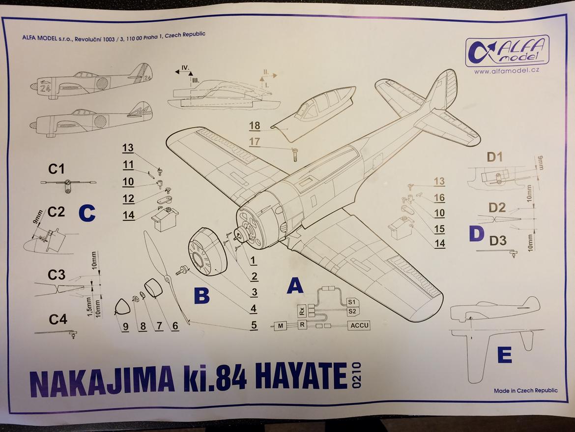 Fly NAKAJIMA Ki.84a Hayate	 - Fin bygge tegning billede 6