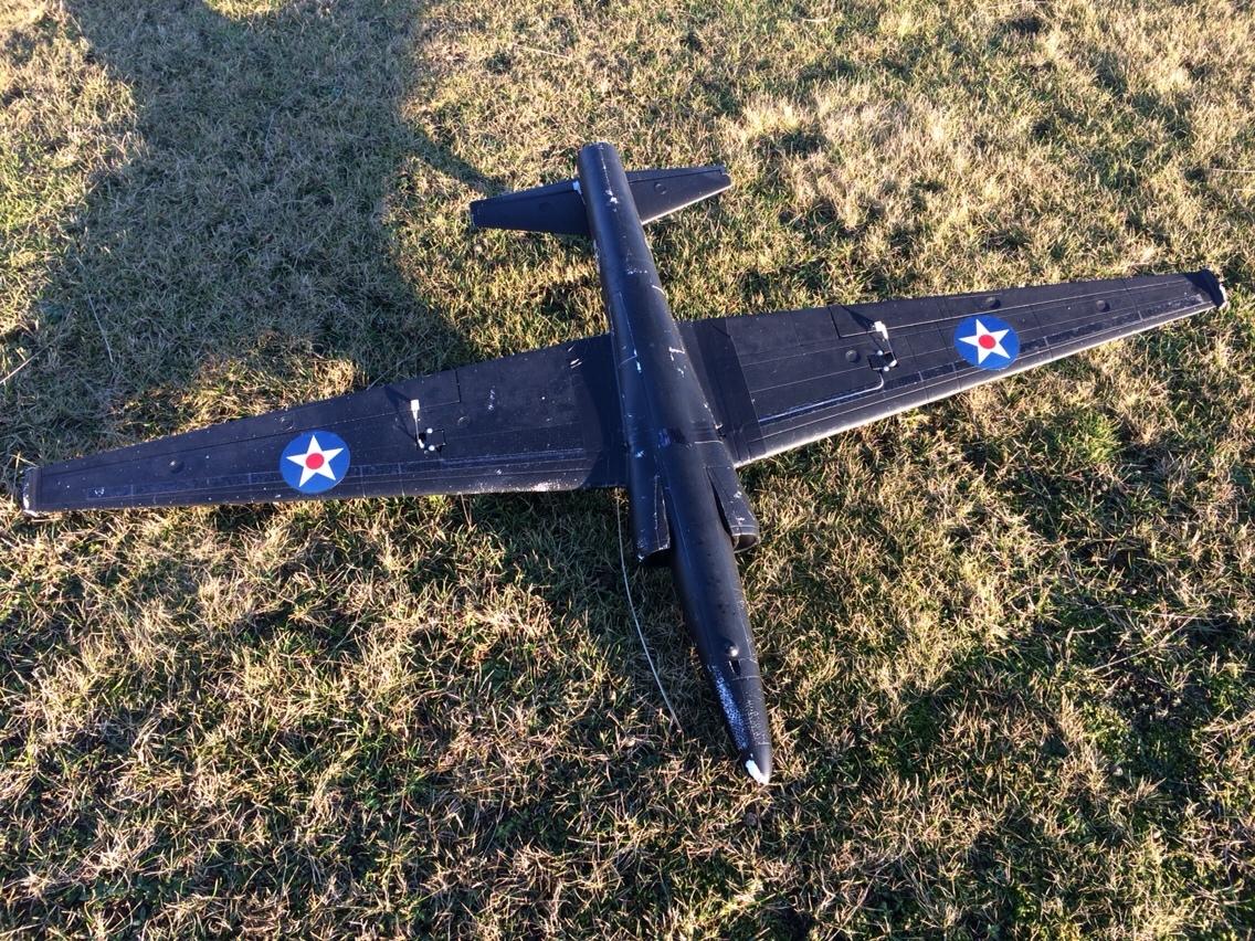 Fly U2 EDF Spyplane R.I.P - Bund også sort billede 3