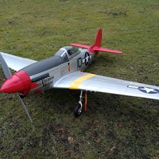 Fly FMS Mustang P51D red tail  (solgt)