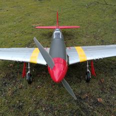 Fly FMS Mustang P51D red tail  (solgt)