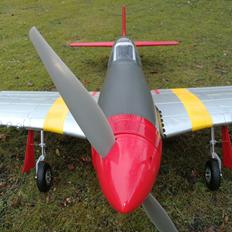 Fly FMS Mustang P51D red tail  (solgt)