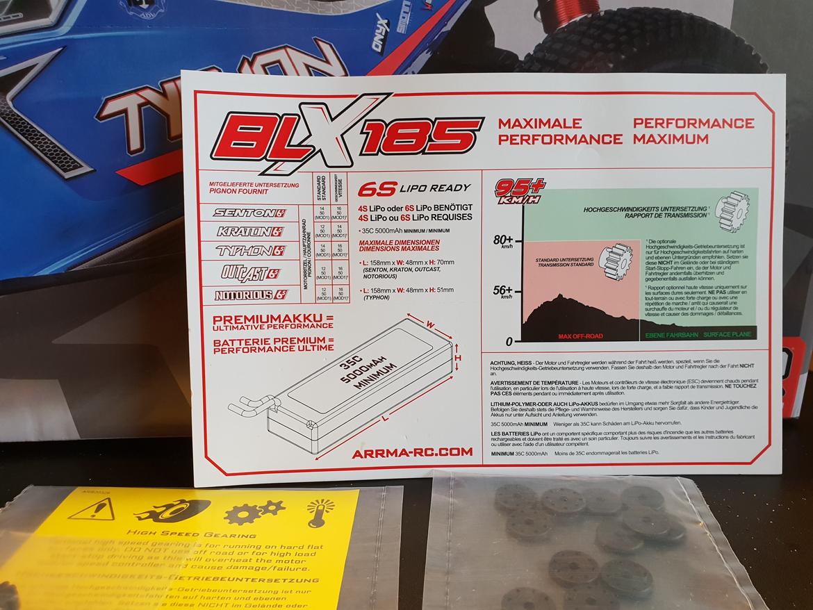 Buggy Arrma Typhon 6s BLX V3 billede 24