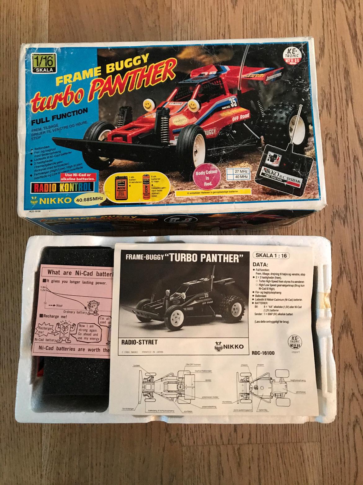 Buggy NIKKO Turbo Panther (Total reto bil) - Utroligt den orginale kasse/indpakning stadigvæk findes billede 2