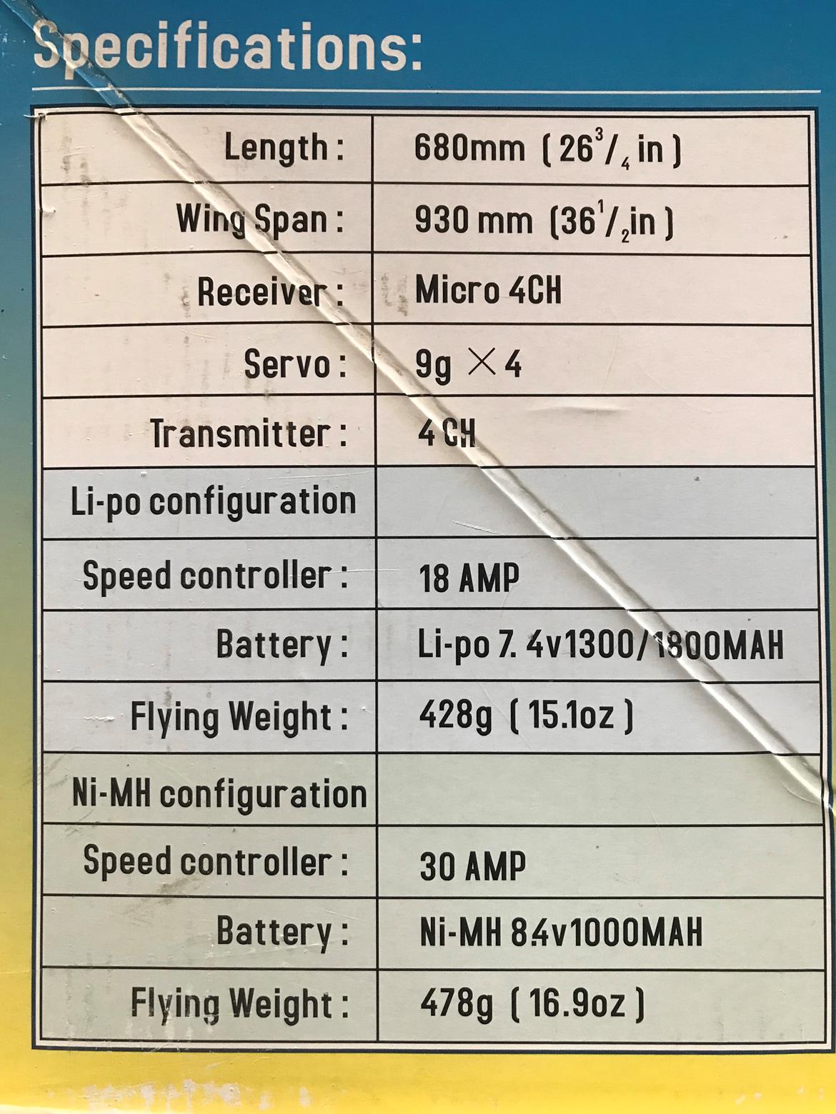 Fly Coota Amphibian - Lidt data billede 3