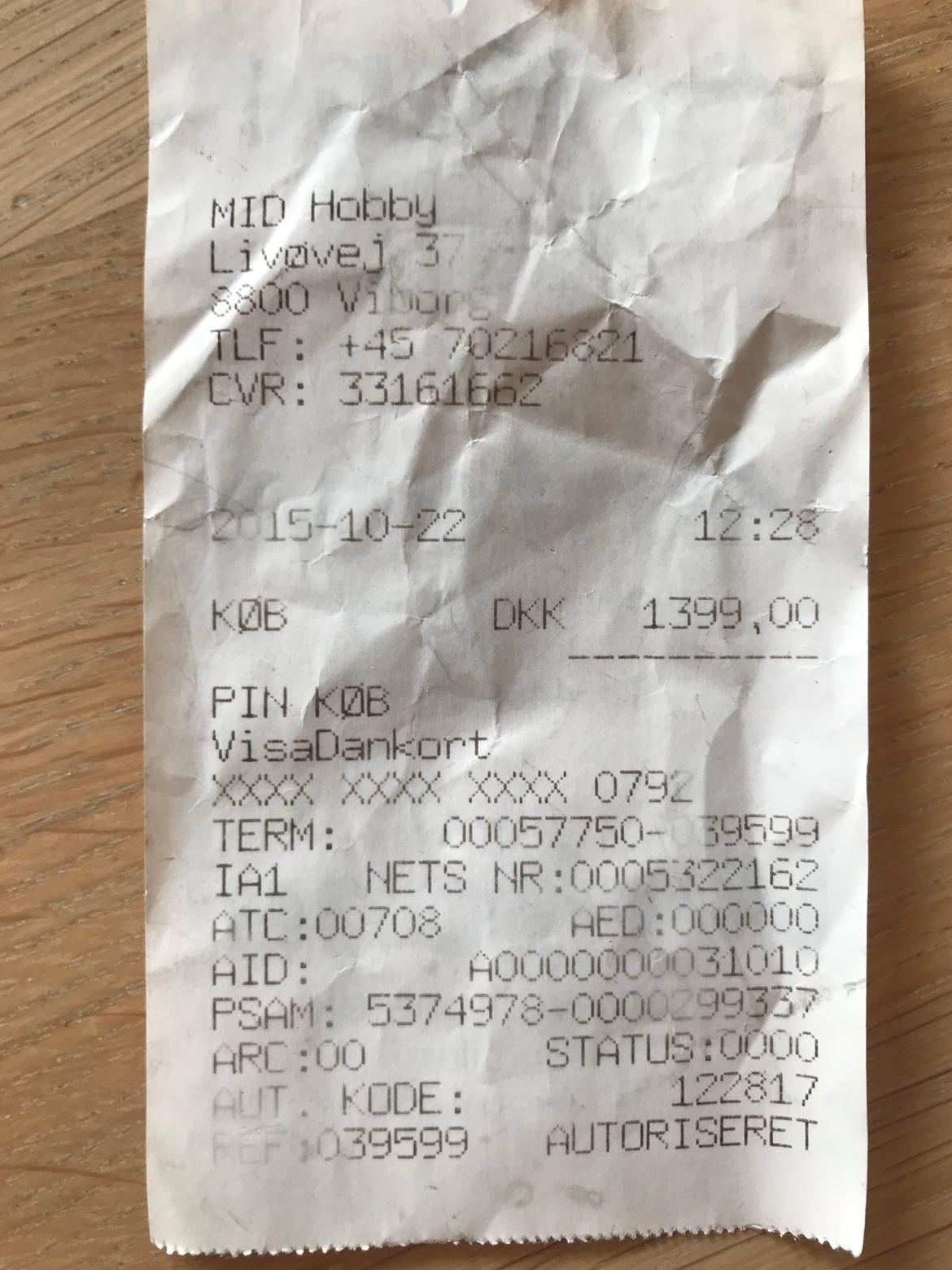 Fly Coota Amphibian - Orginal kvitering fra 2015 billede 6