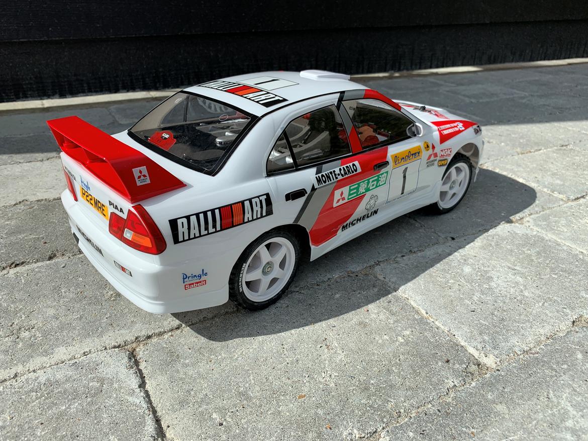 Bil Tamiya DF03RA Mitsubishi Lancer Evo IV #92203 billede 4