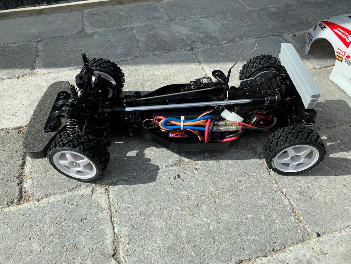 Bil Tamiya DF03RA Mitsubishi Lancer Evo IV #92203 billede 6