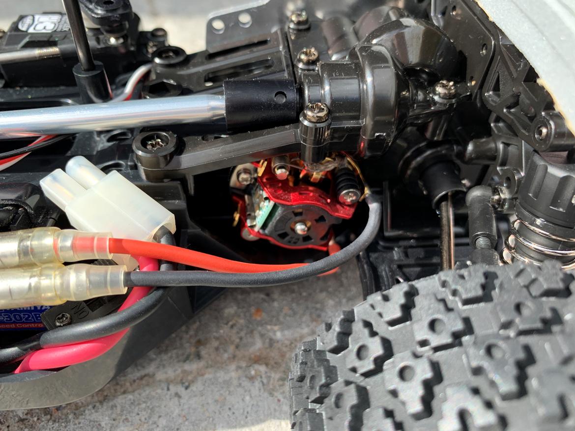 Bil Tamiya DF03RA Mitsubishi Lancer Evo IV #92203 billede 7