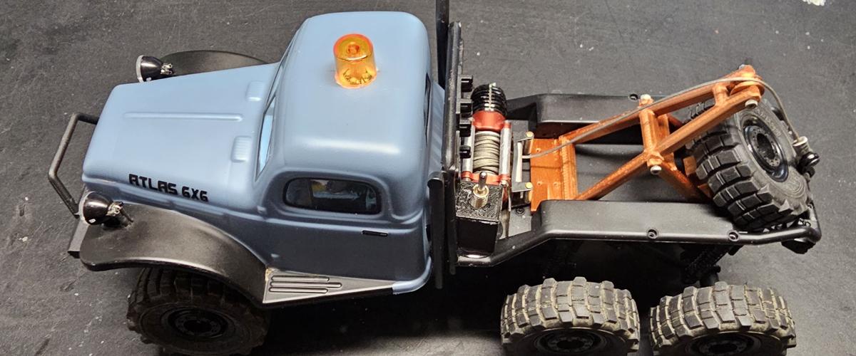 Visiera Nera 1/18 Per Corpo FMS Atlas 6x6 Dodge Power Wagon - Nuova - Foto 2