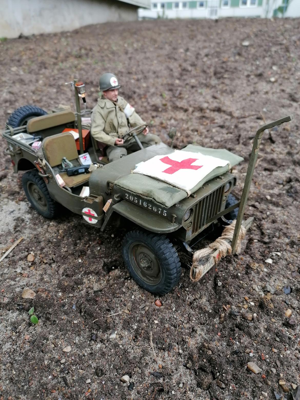 Militær Medic Jeep 1/12 (Solgt)  billede 30