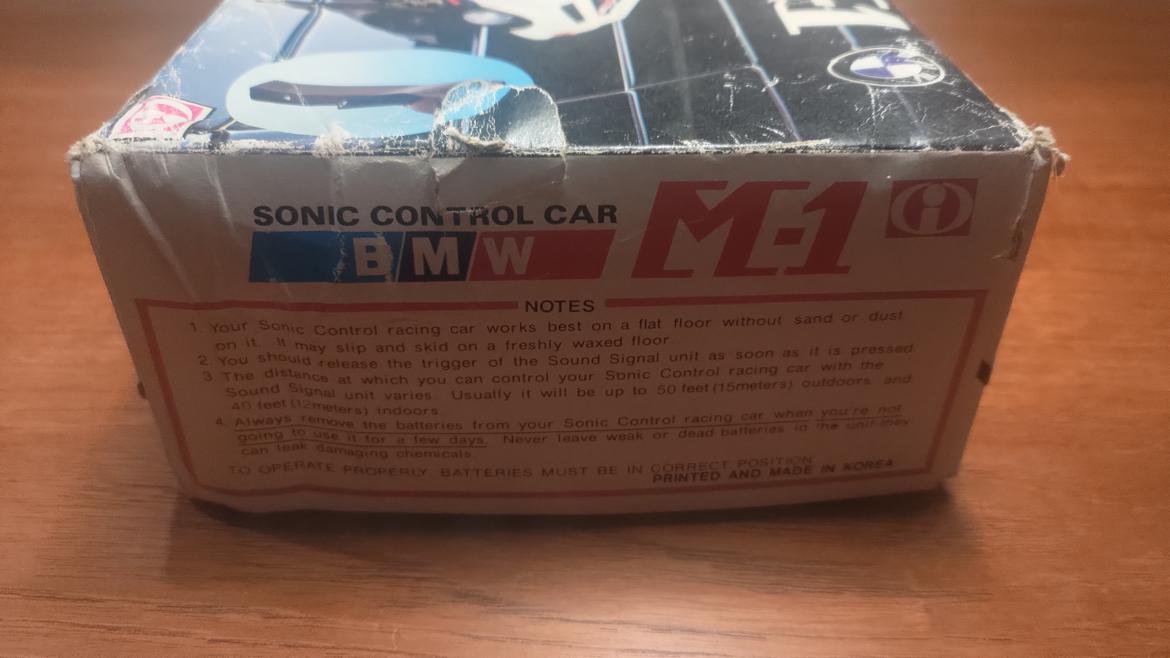Bil BMW M1 Sonic control car 70'er billede 10