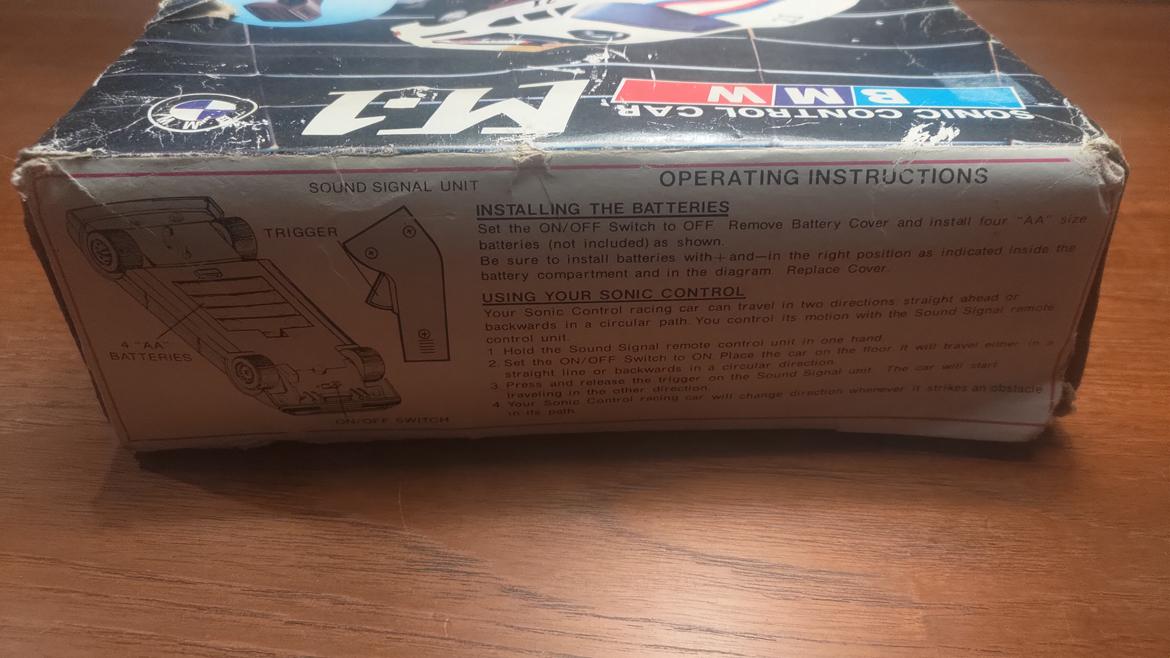 Bil BMW M1 Sonic control car 70'er billede 11