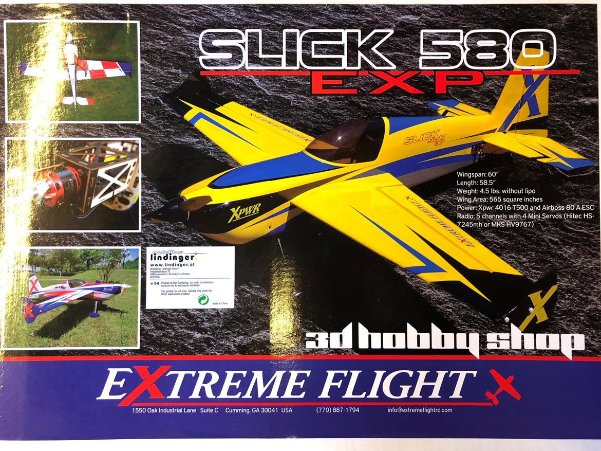 Fly Slick 580 60" V2  3D Hobby Shop - Fås også i gul billede 3