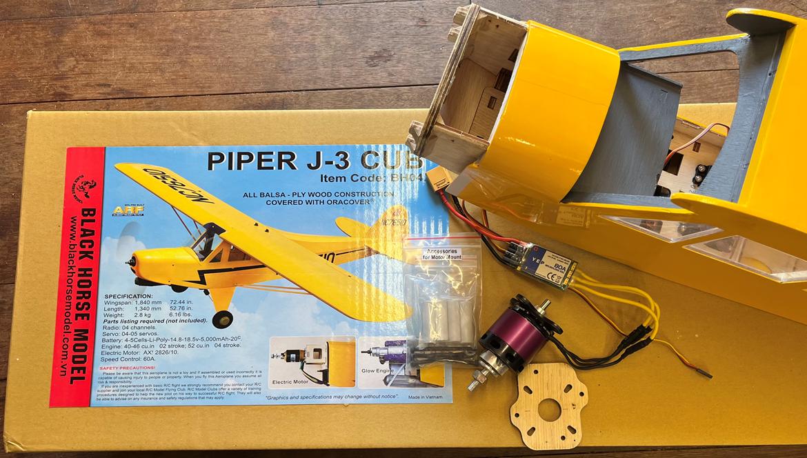 Fly Piper J-3 Cub - Motor set-up billede 13
