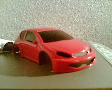 Bil race-tin peugeot 206 - Forfra med huller som der skal gitter i.. billede 11