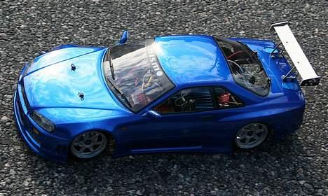 Bil Nissan Skyline R34 GT-R V.Spec Tamiya TT-01 - farven er meget flot på en god solskins dag billede 11