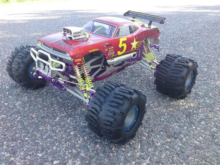 Truck HPI Savage .46 Truckzilla - Savage .46 Truckzilla Komplet Alu Show Truck - 70 Plymouth Hemi Cuda. billede 1