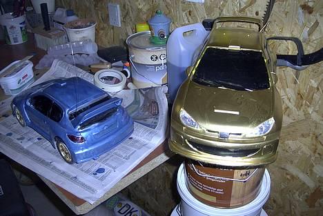 Bil 206 QD Race(Guld Projekt) - Her kan man lige skimte min lillebrors projekt i baggrunden..! billede 4