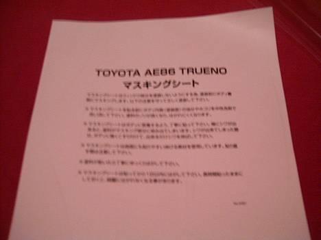 Bil AE-86 Trueno (Projekt) - Yokomo Toyota AE-86 Trueno billede 3