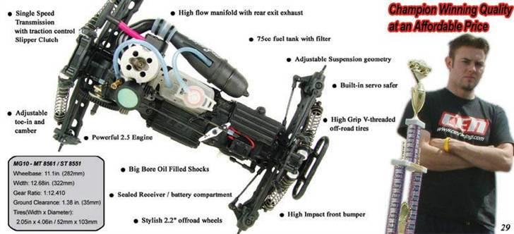 Buggy MG 10 Truggy 4x4 RTR billede 13