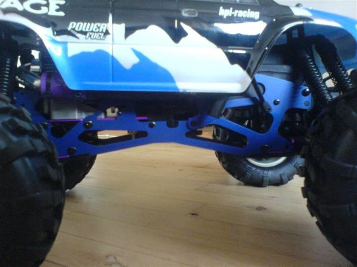 Truck hpi savage 3,5 4 WD - Der er alu remme i blå lækkert. billede 3