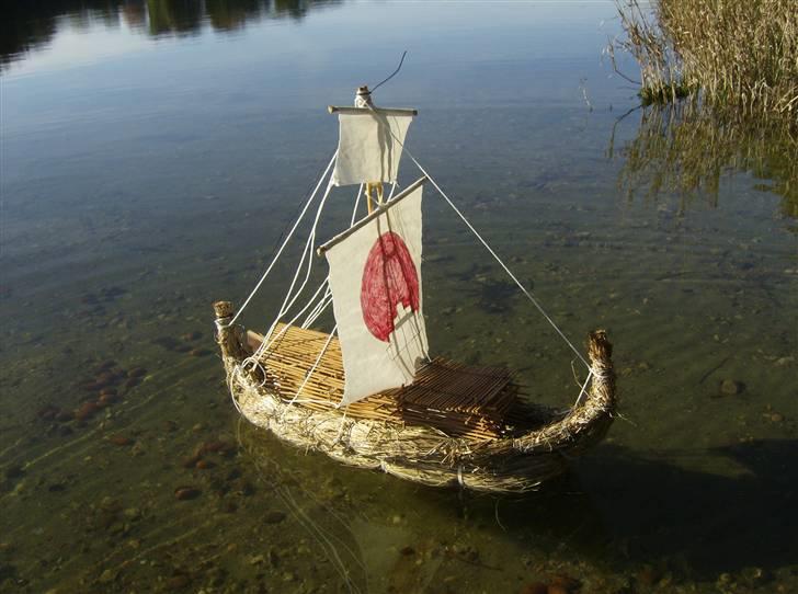 Båd KONTIKI,,,"Tigris" Brændt billede 12