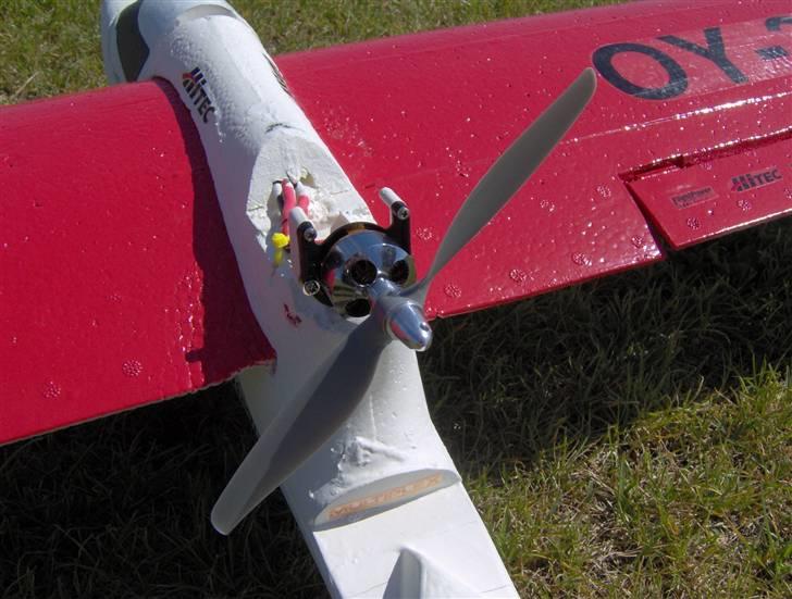 Fly Multiplex Easystar - Denne motor og propel er udskiftet med en F450EH 3500kv outrunner og en 5,5x4,7" propel. billede 8