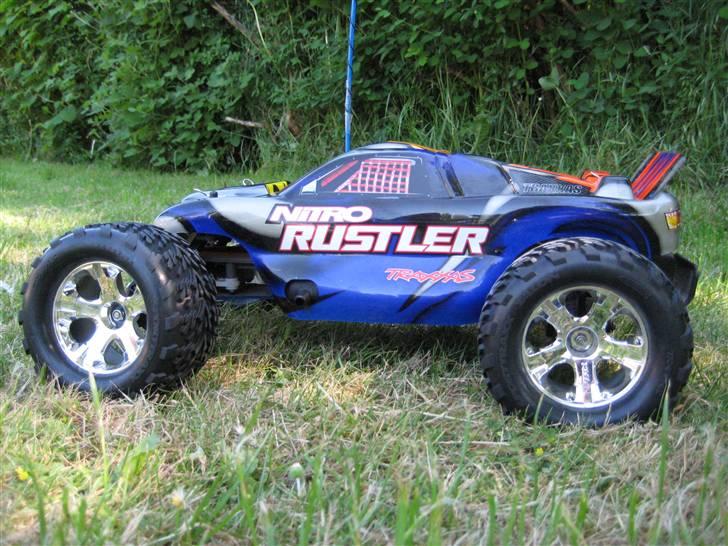 Off-Roader Traxxas Nitro Rustler - Skulle lige prøve hjulene fra min søns Traxxas Nitro Stampede  :o) billede 19