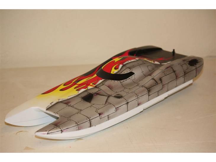 Båd Micro Drifter  - nymalet, airbrush af John C her fra forum. billede 1