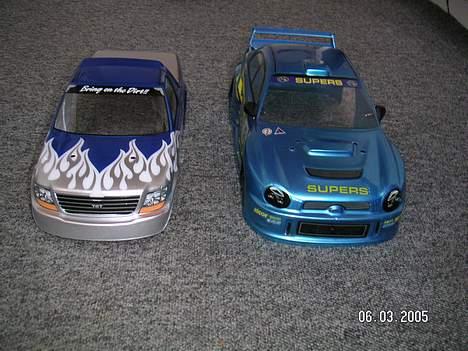 Bil Stadium Raider - mine 2 karosser - en org. tamiya og en JunDi - Subaru billede 10
