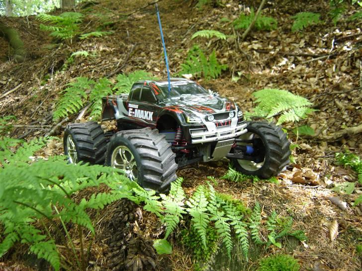 Off-Roader Traxxas E-Maxx - Ude i skoven billede 20