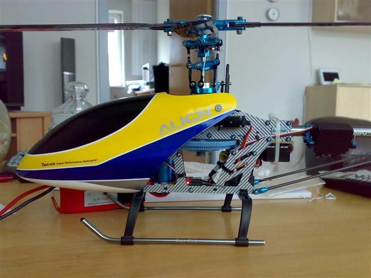 Helikopter Align T-Rex 450SE(solgt) - Flyttet ledningerne. Clean look billede 16
