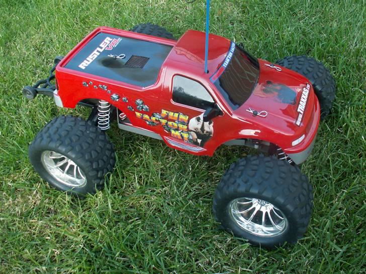 Bil Rustler VXL (SOLGT) - Ny karosse med hul for cooling fan billede 4