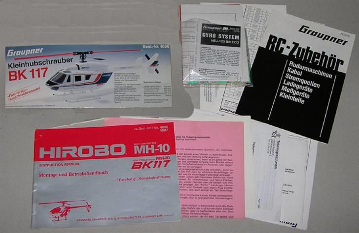 Helikopter Graupner Hirobo BK 117 - oe.-papir mv. billede 12