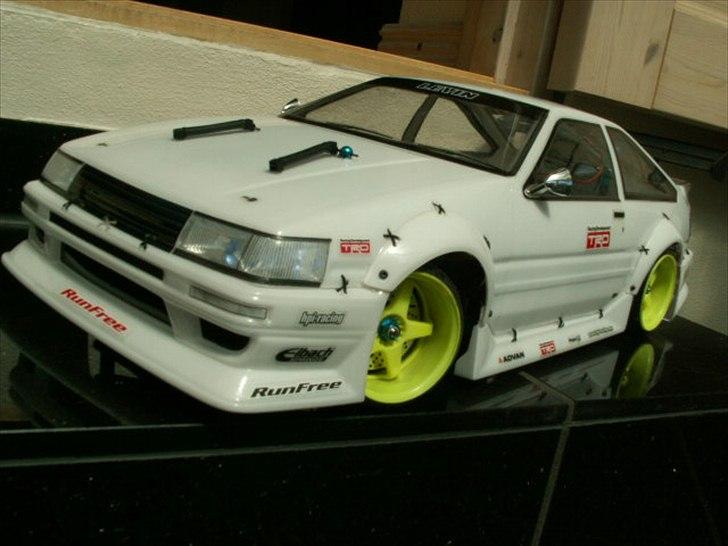 Bil Tamiya TT-01 D Toyota Levin AE86 Run Free Edition billede 11