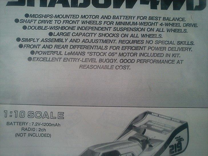 Buggy kyosho shadow 4wd billede 18