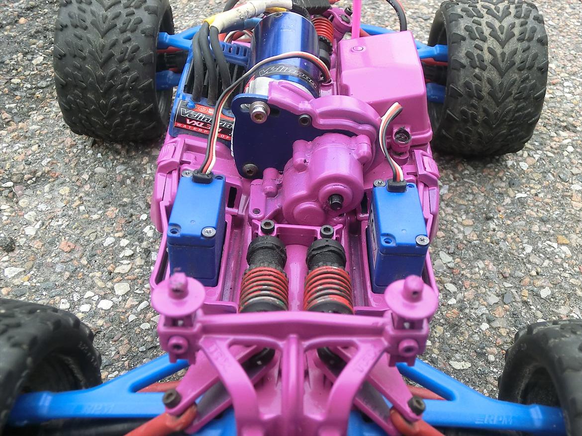 Off-Roader Traxxas Mini E-revo VXL Pink Spec. Byttet. billede 5