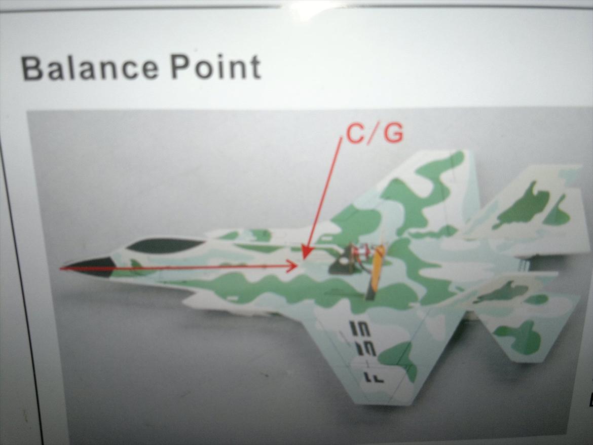 Fly Mini F 35 in-door - Smart så ved man hvor C/G er billede 12