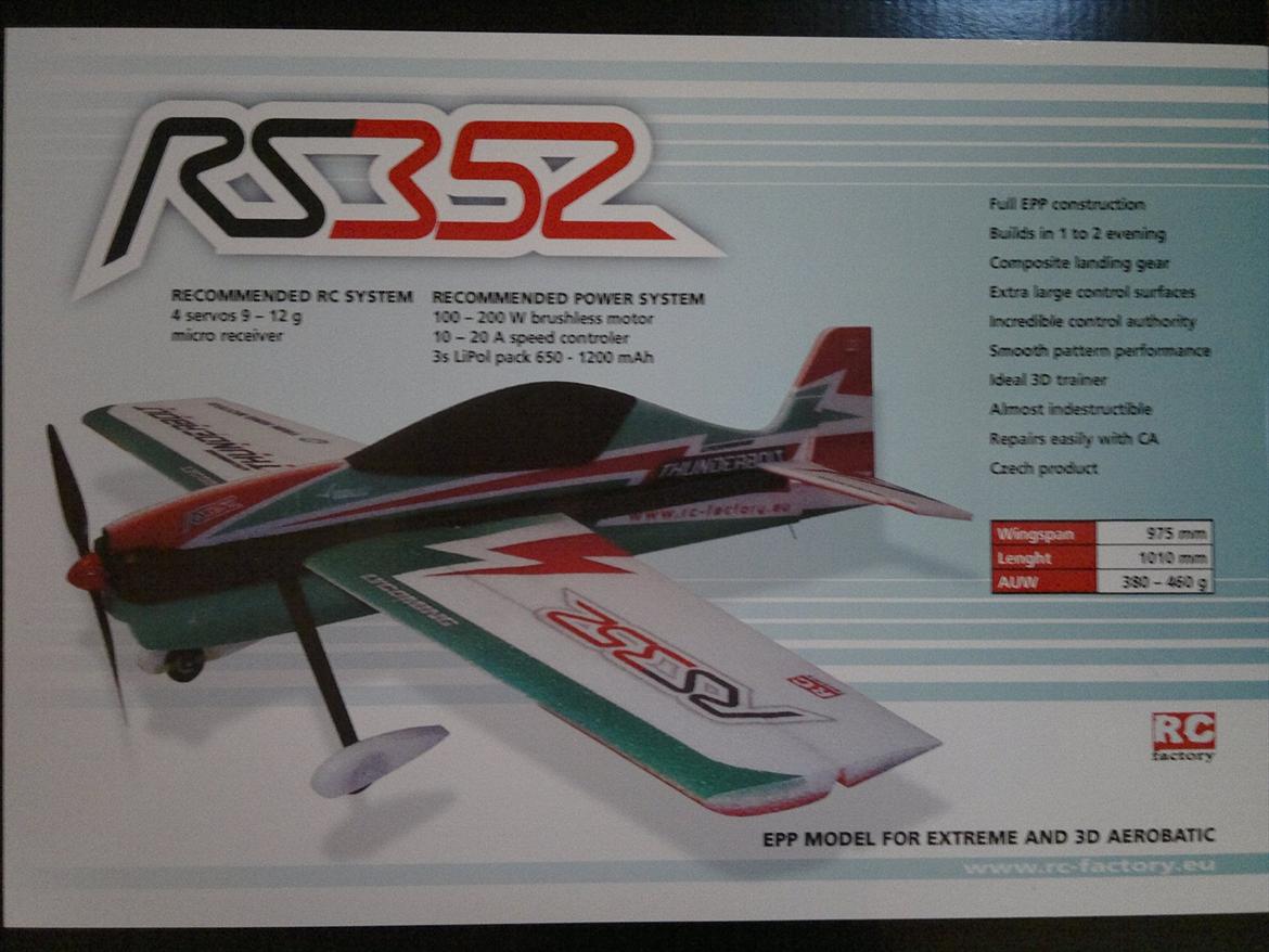 Fly RS 352  EPP MODEL FOR EXTREME AND 3D AEROBATICS billede 9