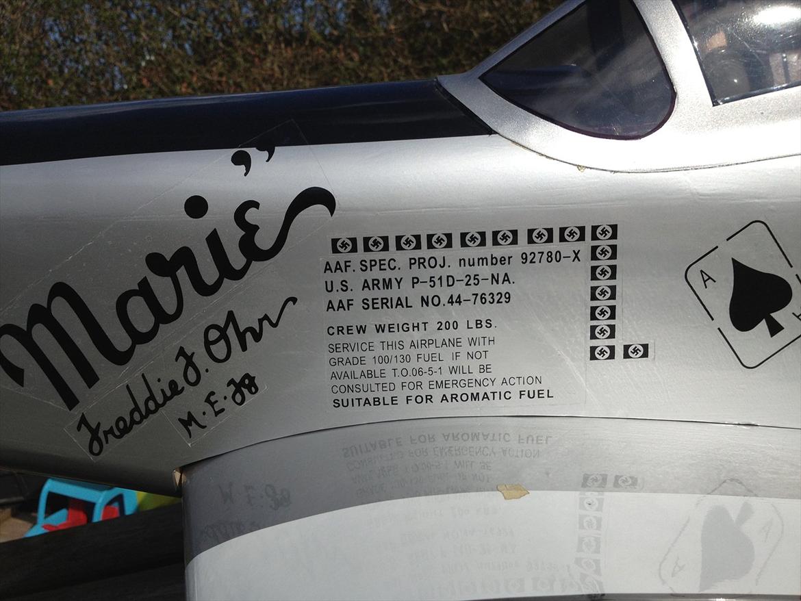 Fly P51 Mustang "Scale" billede 5