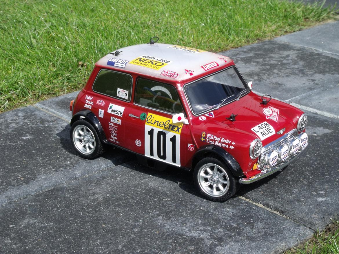 Bil Mini Cooper rally Tamiya M05. billede 8