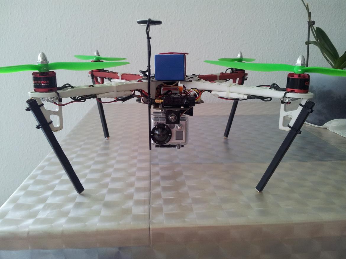 Multirotor dji f450 naza-m+gps fpv go pro 2 billede 2