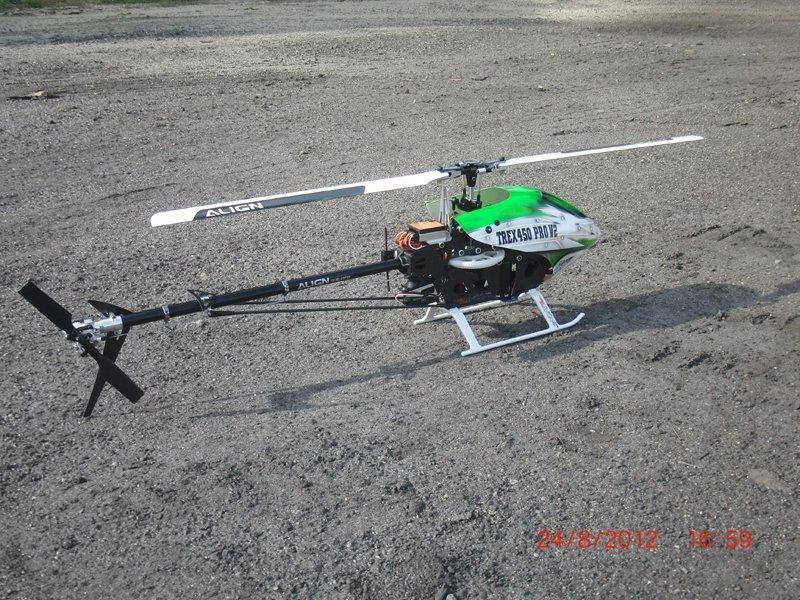 Helikopter Align T-Rex 450 Pro [Brændt] - Klar til første test. billede 6