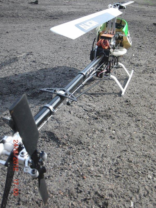 Helikopter Align T-Rex 450 Pro [Brændt] - En grum hale, der er ombygget kraftigt. billede 2