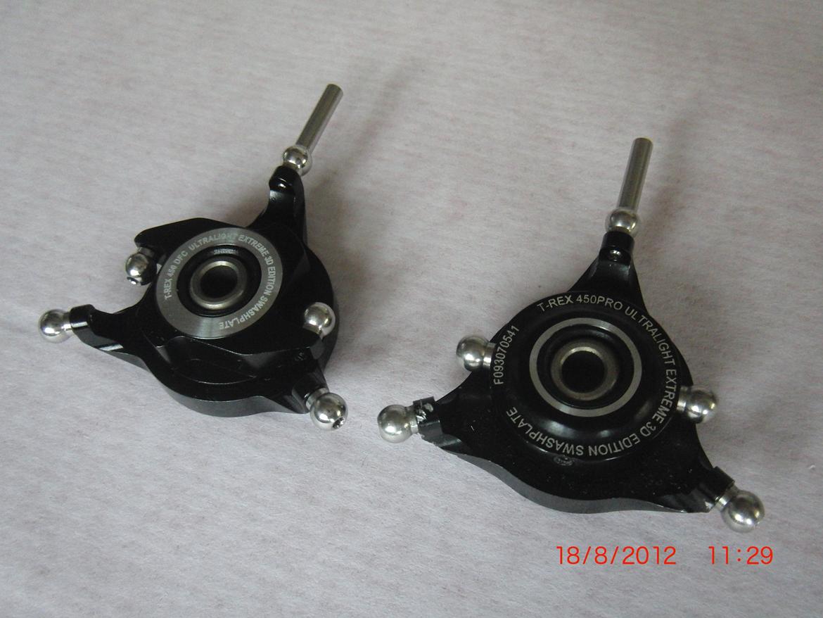 Helikopter Align T-Rex 450 Pro [Brændt] - Swash plate, normal Flybarl vs. DFC billede 12