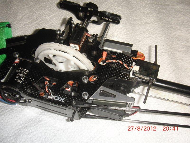 Helikopter Align T-Rex 450 Pro [Brændt] - Venstre side af heli, med mods. billede 18