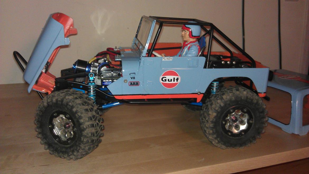 Bil RCCF gulf racing jeep wrangler.   billede 7