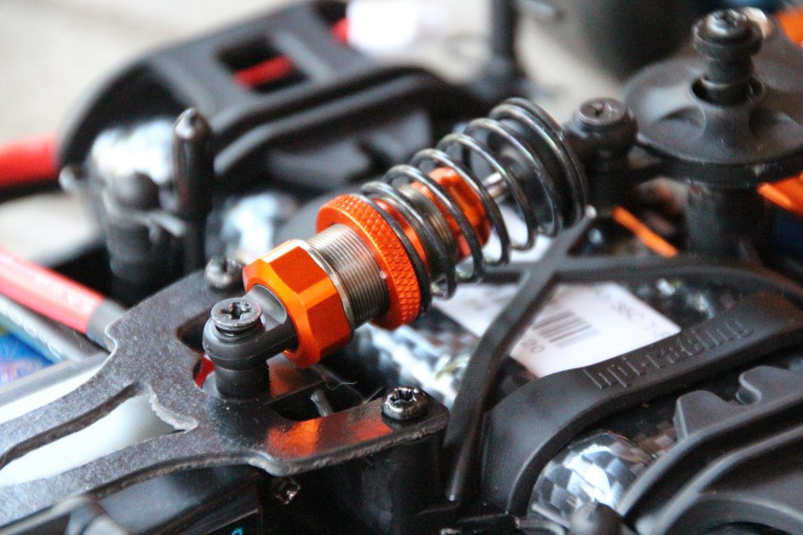 Bil HPI Formula Ten - så blev den nye orange alu oliodæmper sat i.  billede 14